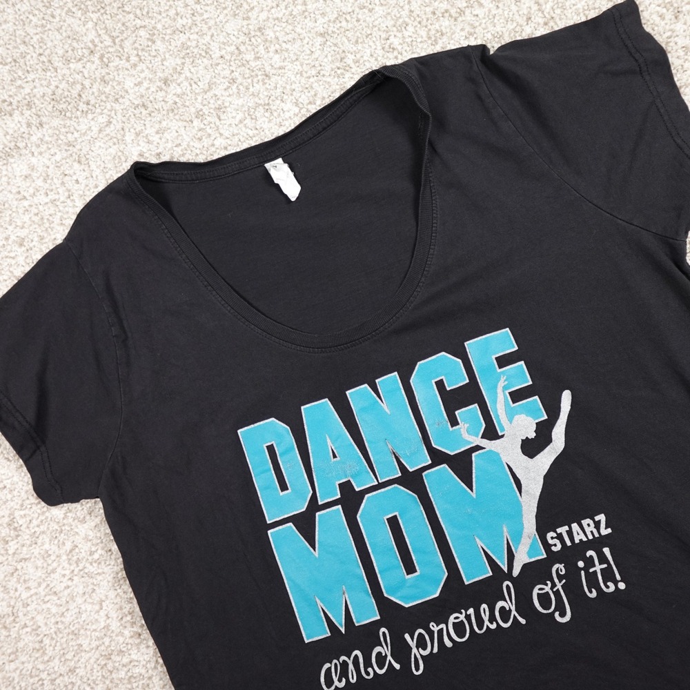 LAT Women Black‎ Dance Mom Starz Graphic T-Shirt Scoop Neck 2XL Plus Size